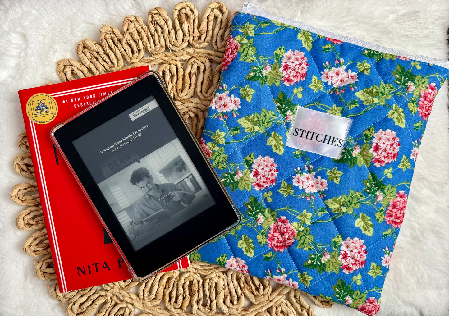 Cottage Bloom Reader Sleeve