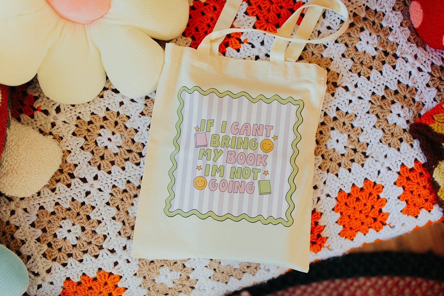 Canvas Tote Bag, If I Can't Bring My Books I'm Not Going
