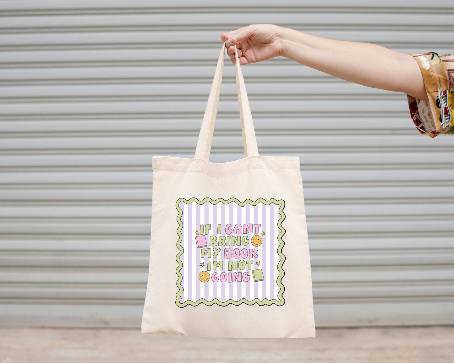 Canvas Tote Bag, If I Can't Bring My Books I'm Not Going