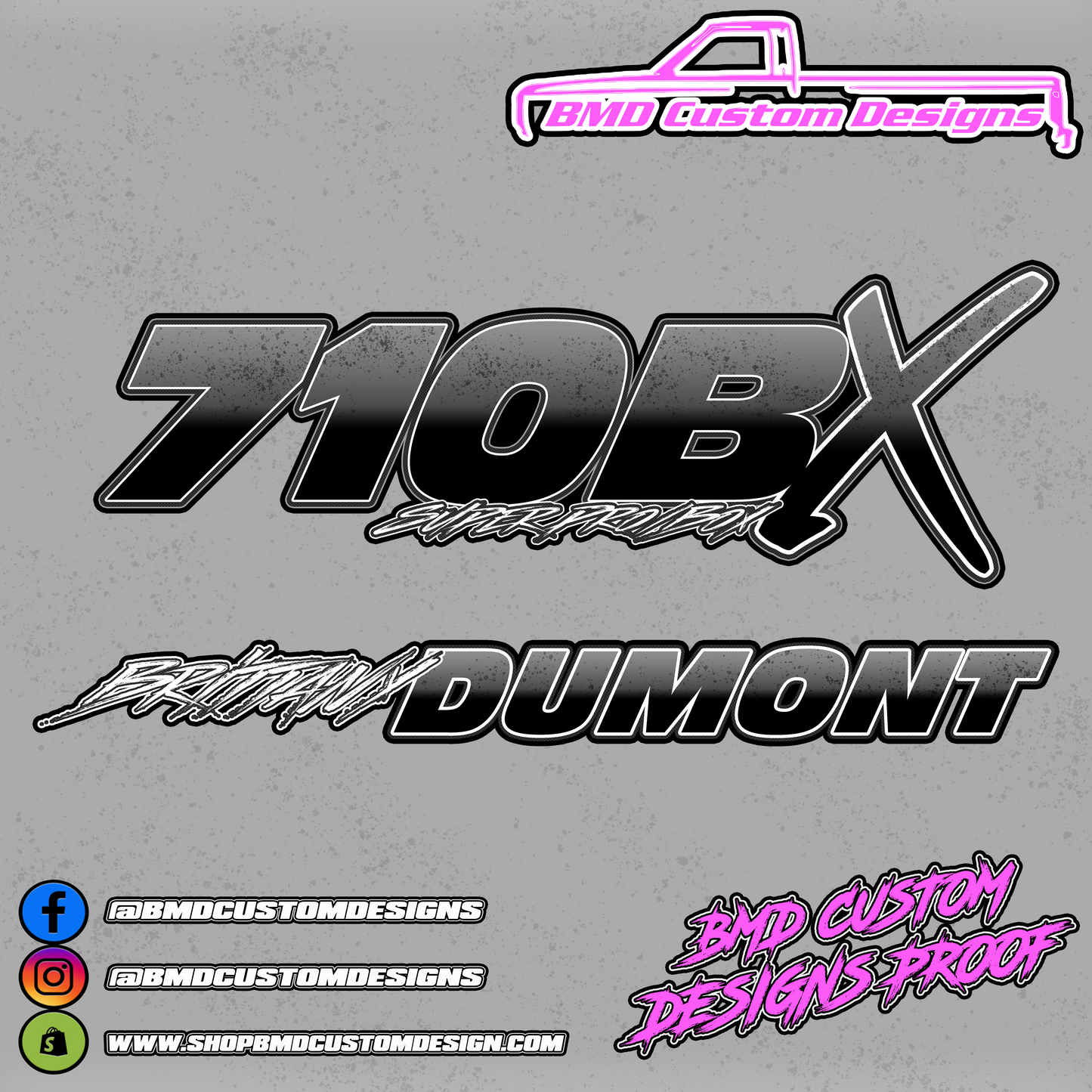 Drag Racing Name/Number Set