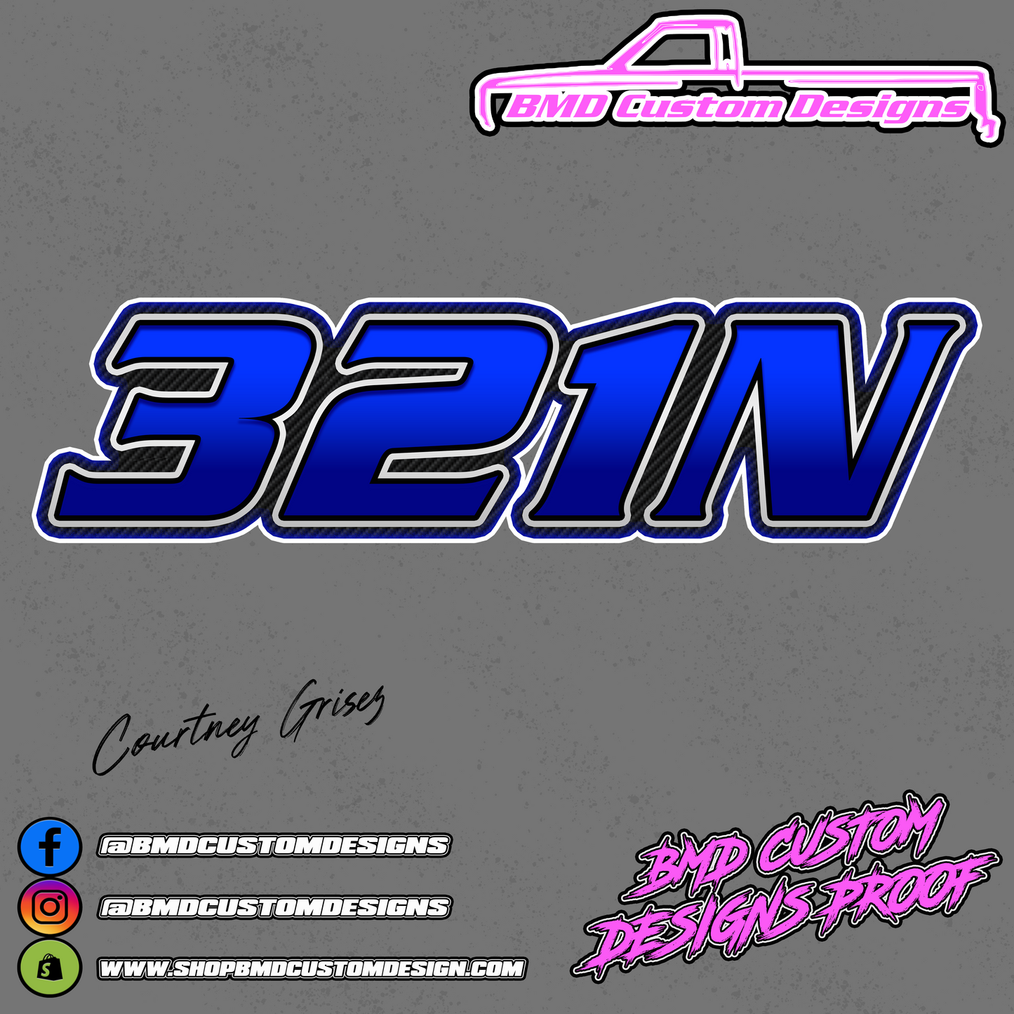 Drag Racing Name/Number Set