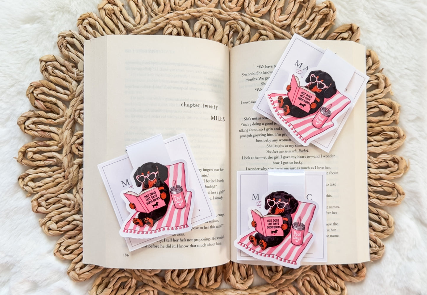 Beach Bum Bookworm Magnetic Bookmark