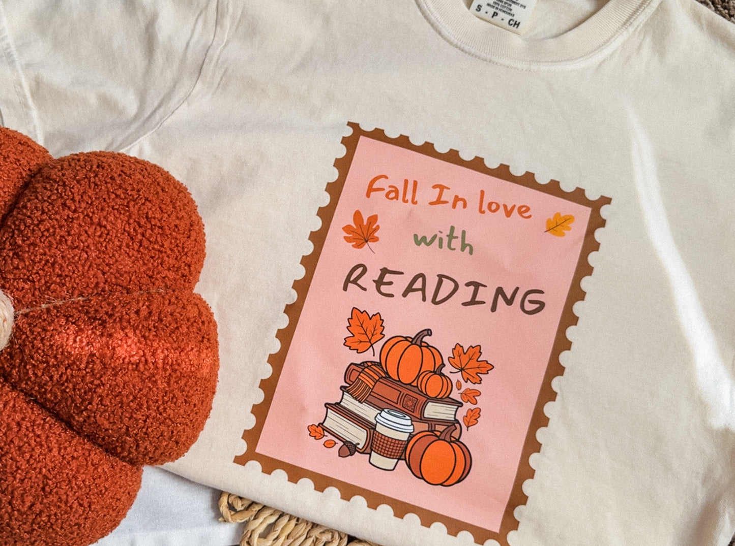Fall in Love with Reading Ivory Comfort Colors Tee