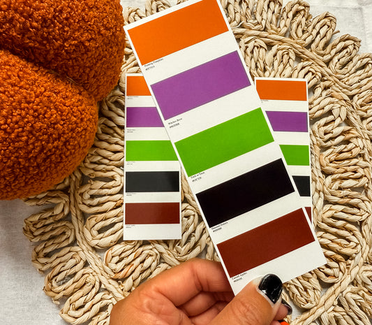 Halloween Favorites Color Swatch Bookmark
