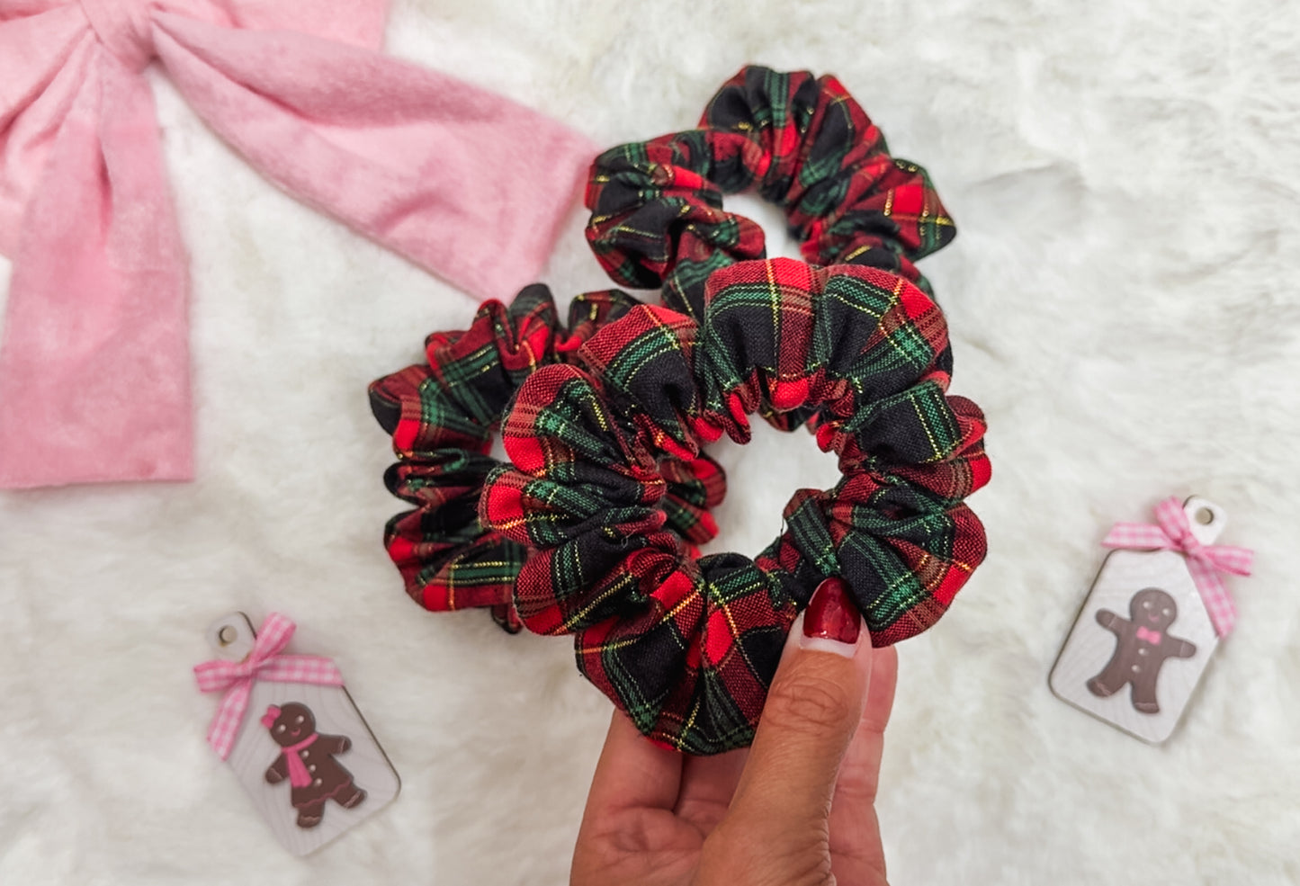 Traditional Holiday Plaid Scrunchie