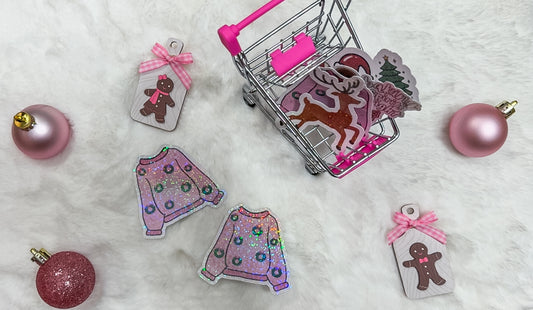 Pink Cozy Wreath Sticker