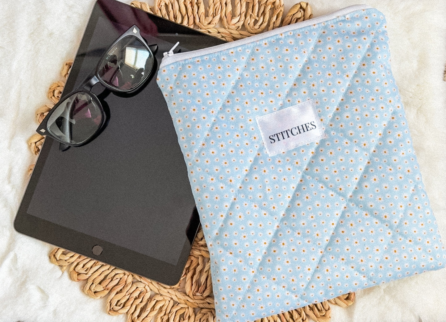 Blue Floral Daydream iPad Sleeve