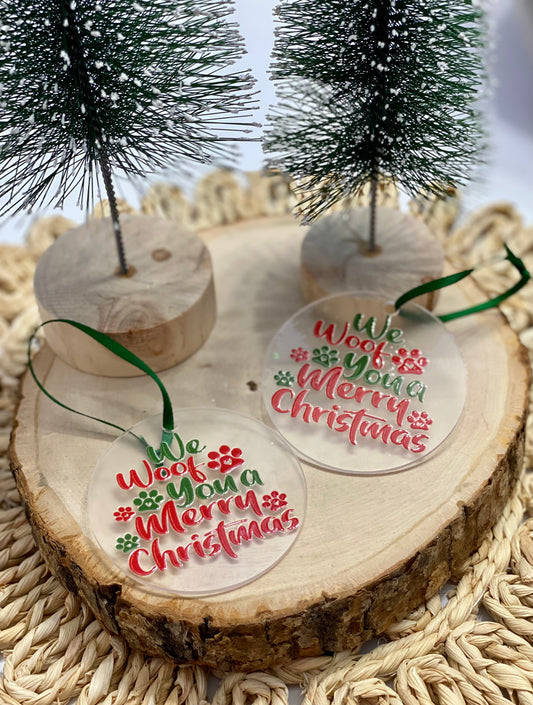 We Woof You A Merry Christmas Ornament