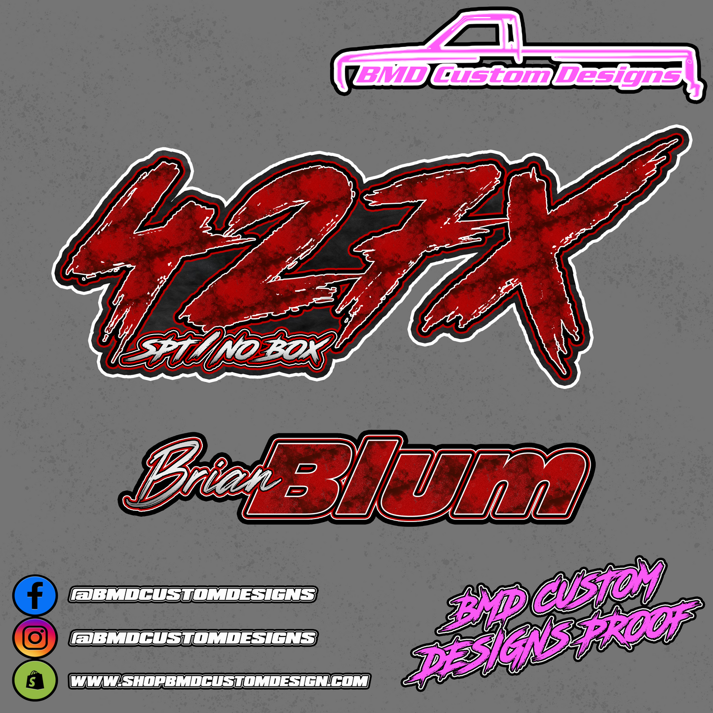 Drag Racing Name/Number Set