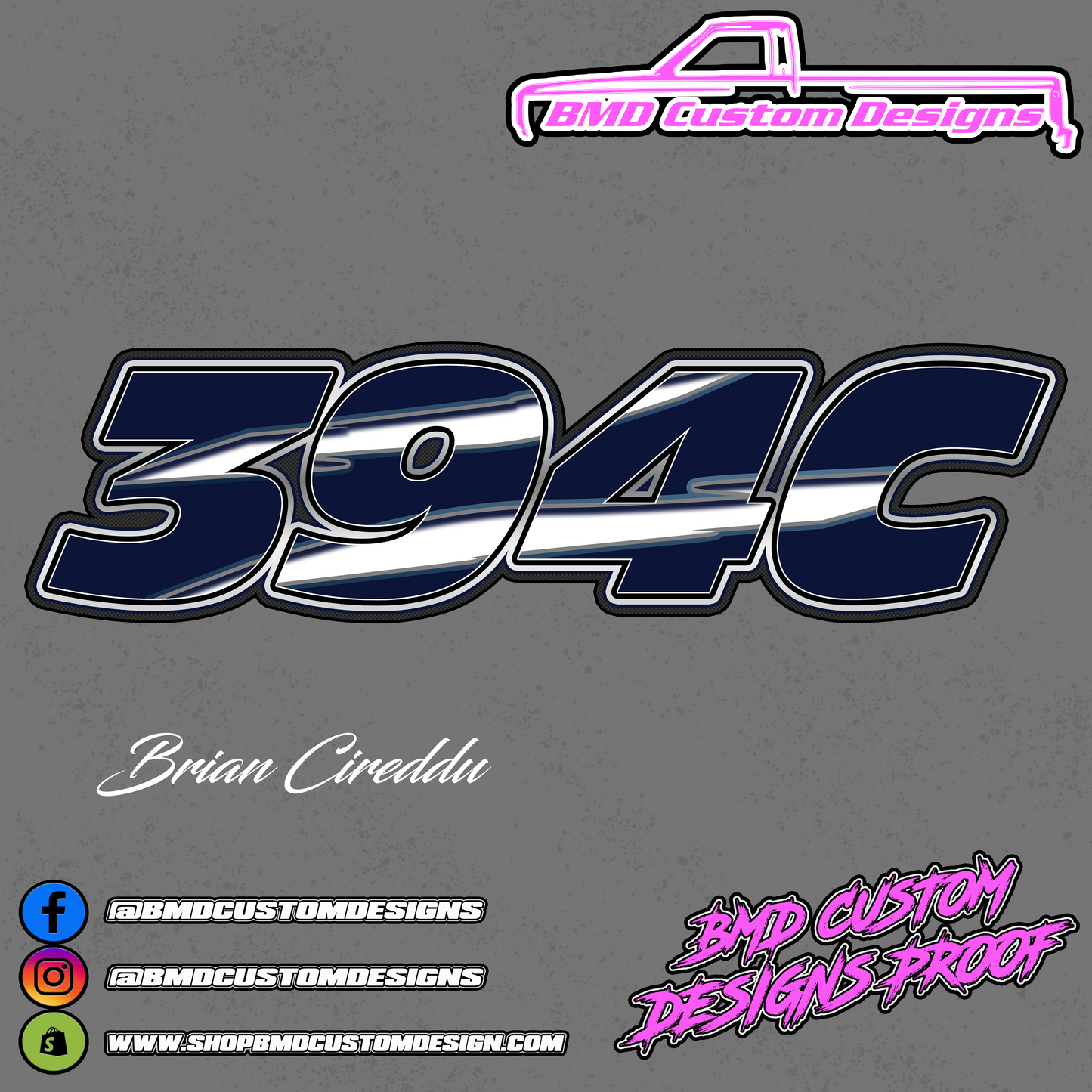 Drag Racing Name/Number Set