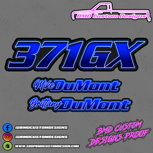 Drag Racing Name/Number Set