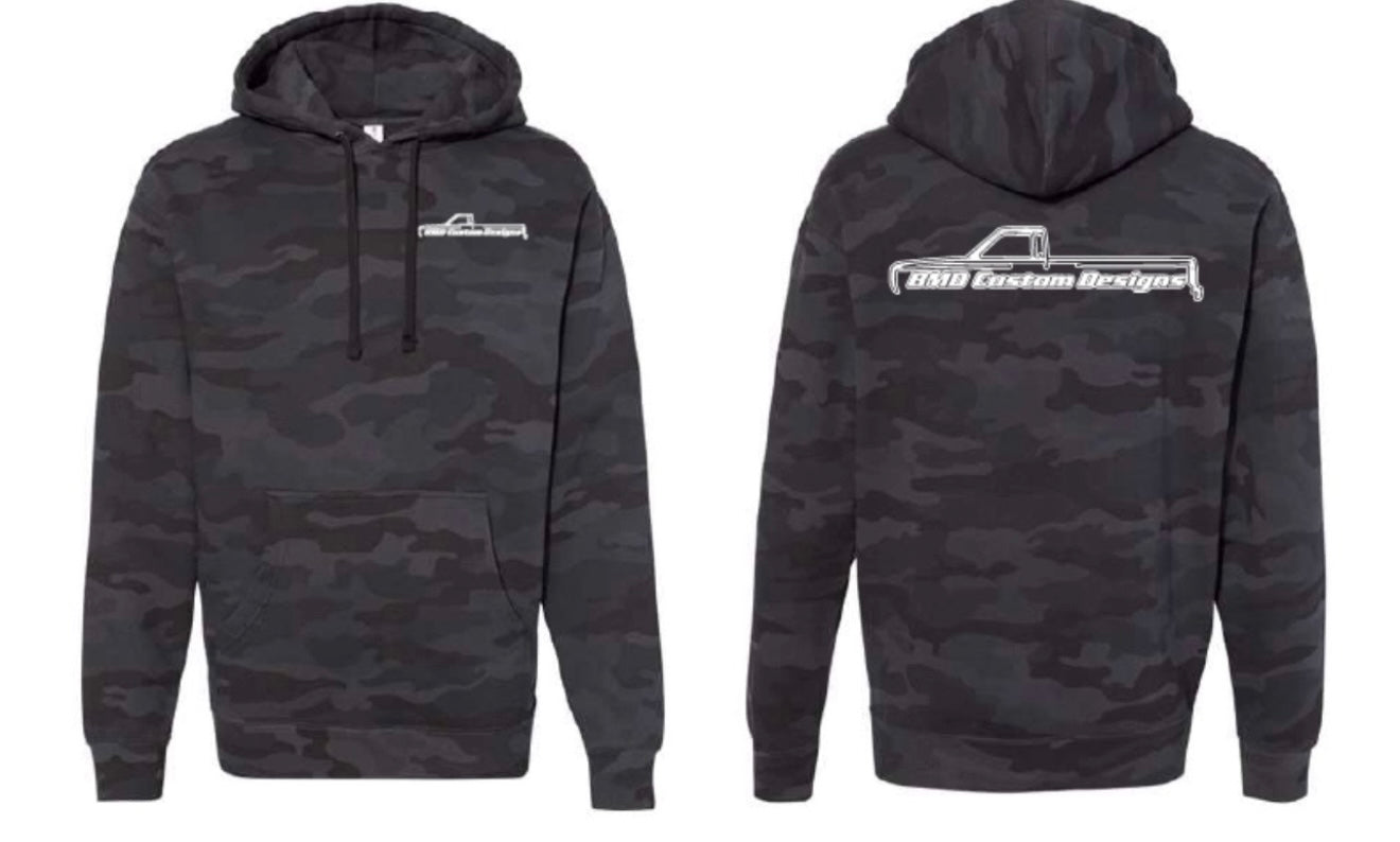 BMD Custom Designs Black Camo Hoodie