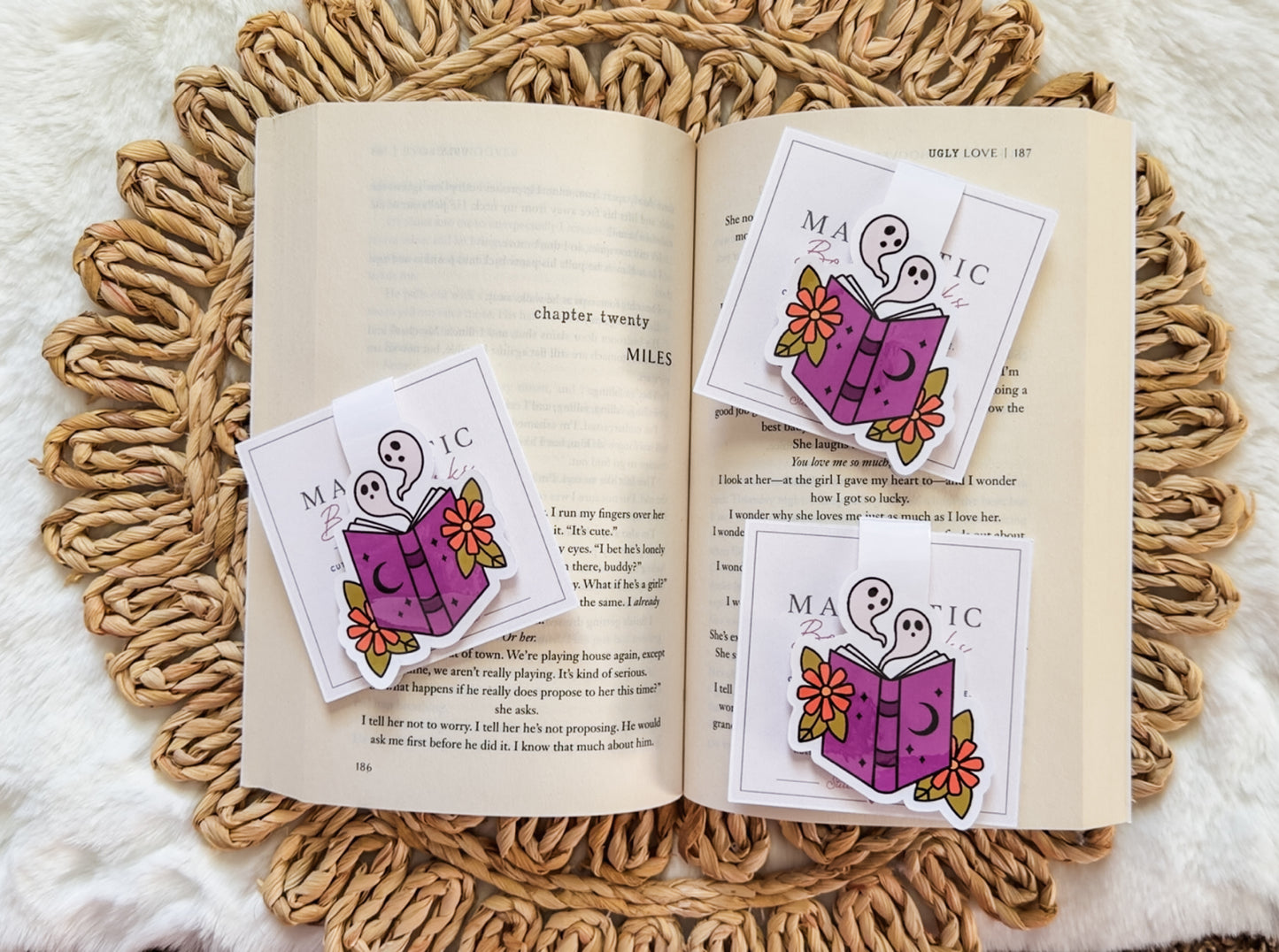 Boo-kworm Ghost Magnetic Bookmark