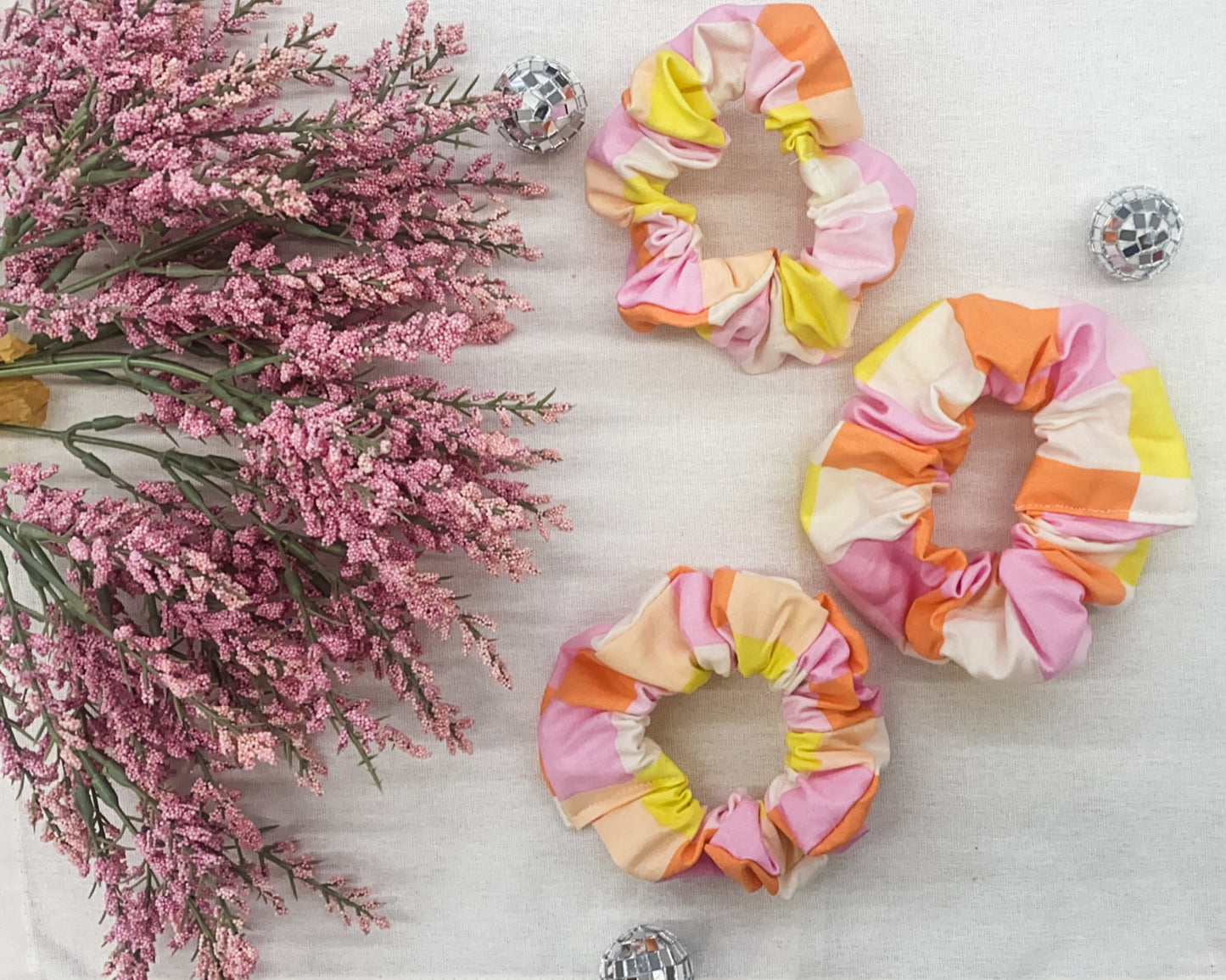 Colorful Checkerboard Scrunchie