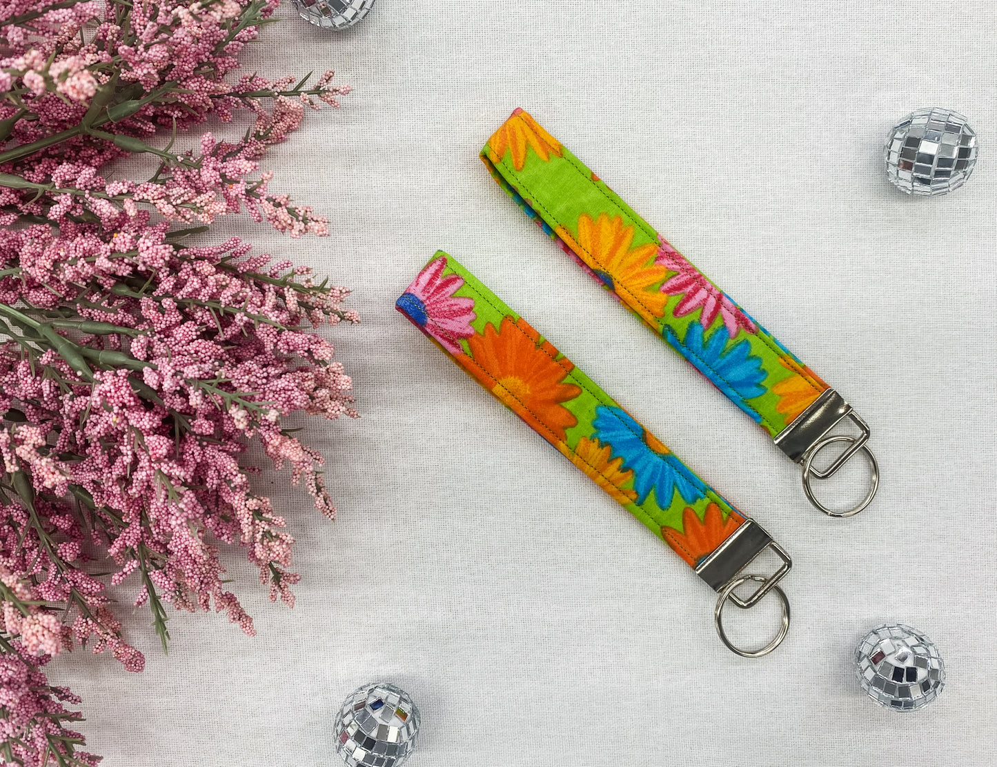 Colorful Flowers Wristlet