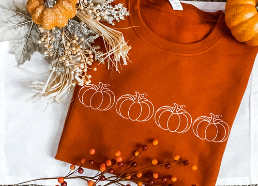 Hello Pumpkin Texas Orange Crewneck