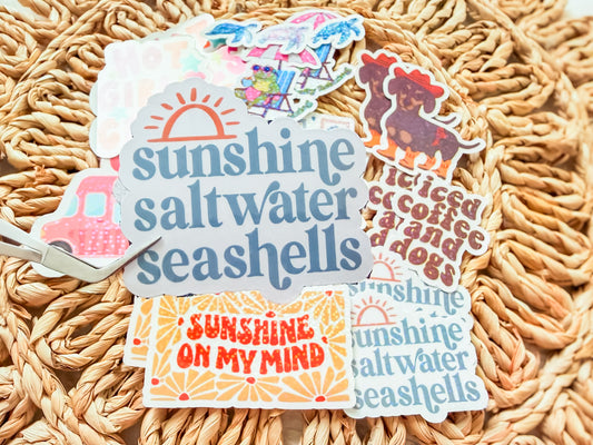 Sunshine, Saltwater & Seashells Magnet ☀️🌊🐚