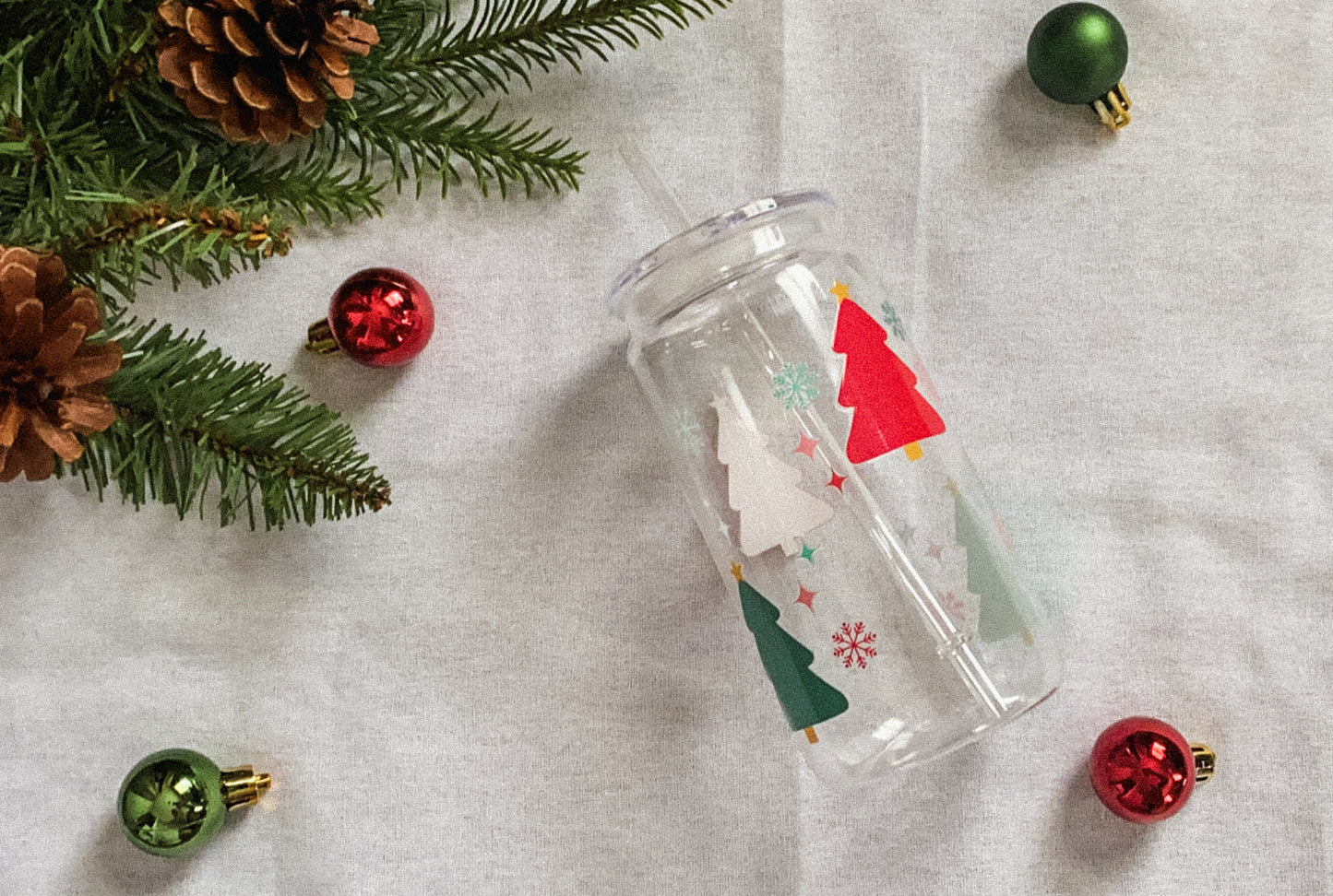 Colorful Christmas Tree Plastic Cup