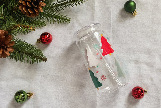 Colorful Christmas Tree Plastic Cup