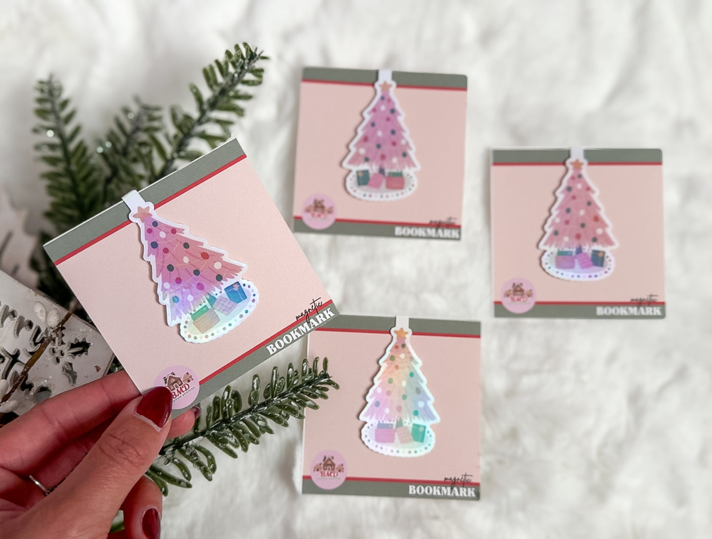 Merry & Pink Magnetic Bookmark