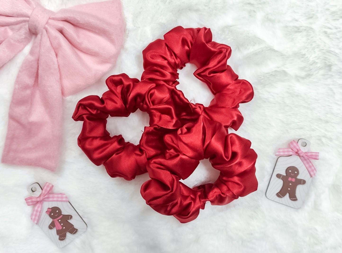 Holly Berry Silk Scrunchie