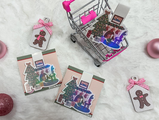Cozy Christmas Magnetic Bookmark