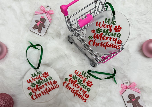 We Woof You A Merry Christmas Ornament