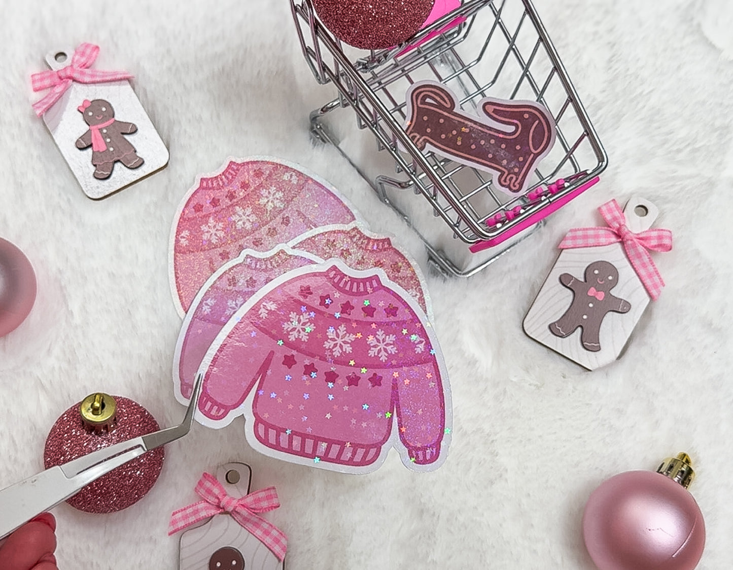 Pink Frost Sweater Sticker