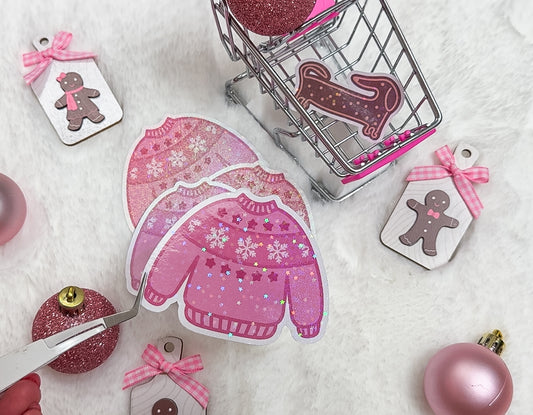 Pink Frost Sweater Sticker