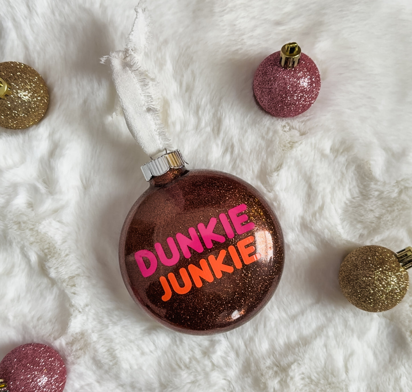 Dunkie- Junkie Glass Ornament