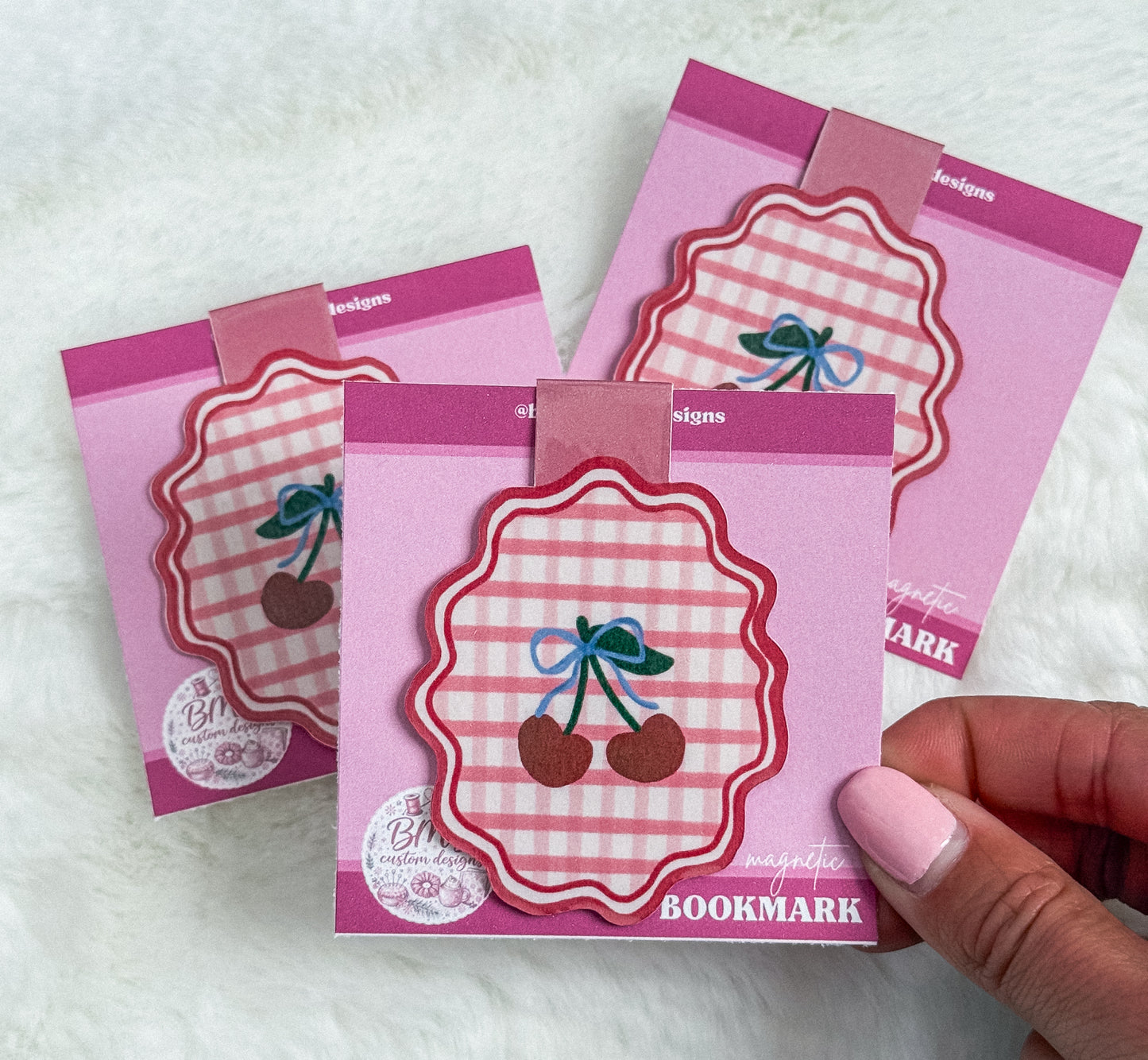 Coquette Cherry Magnetic Bookmark🍒