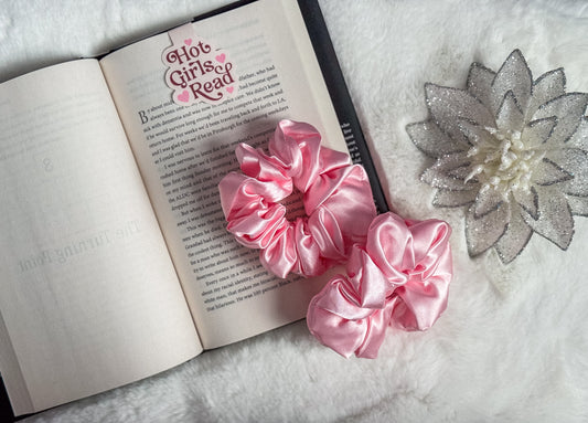 Pink Champagne Silk Scrunchie