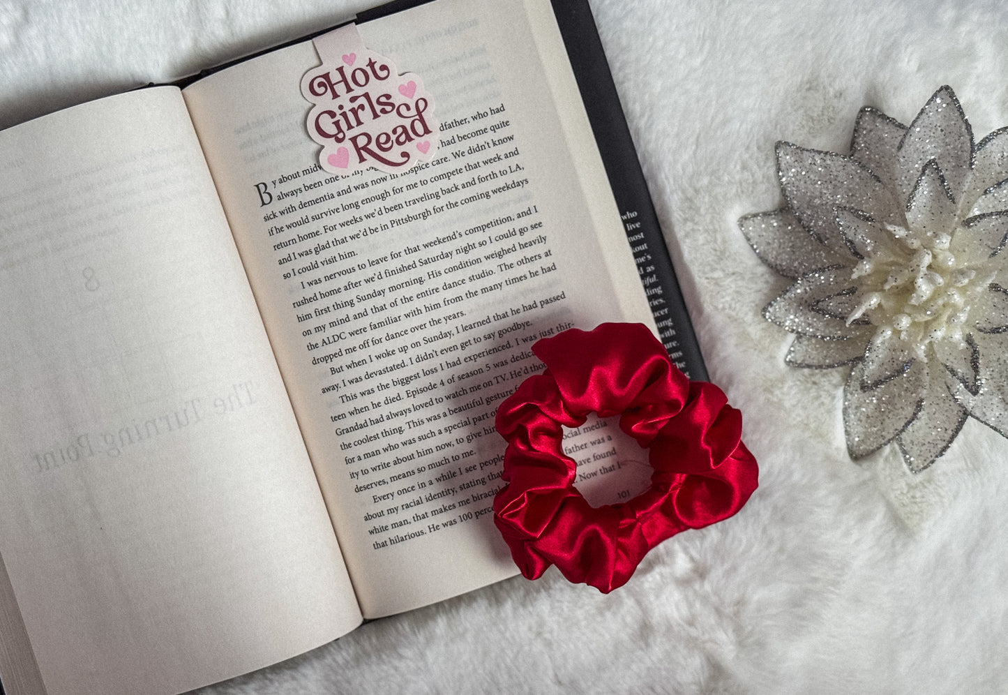 Ruby Luxe Silk Scrunchie