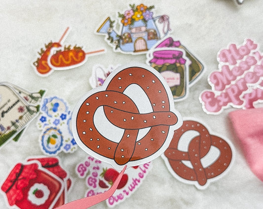 Salty Pretzel Sticker