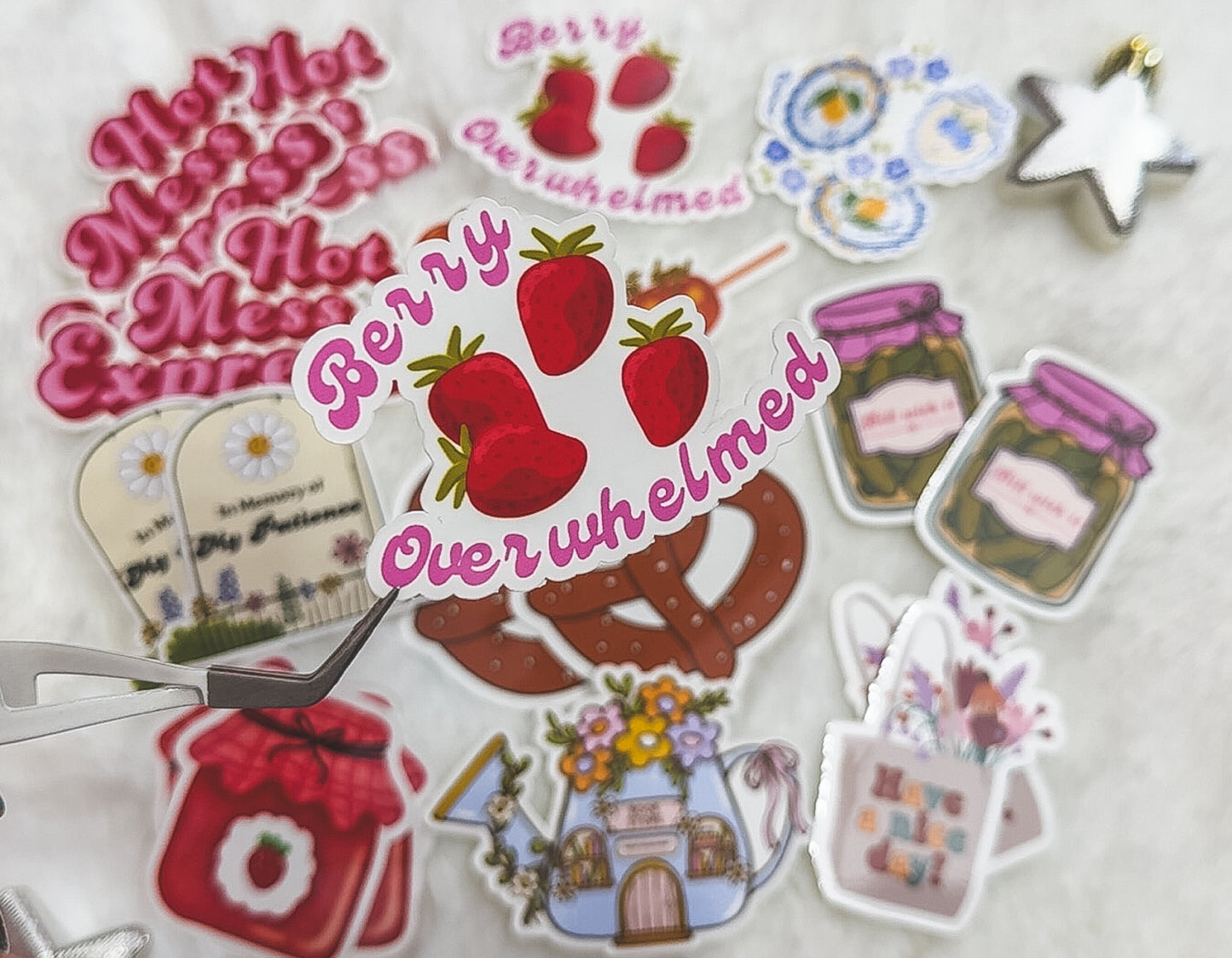 Berry Overwhelmed Sticker