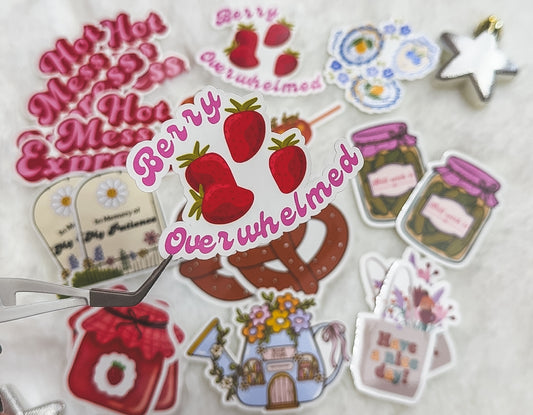 Berry Overwhelmed Sticker