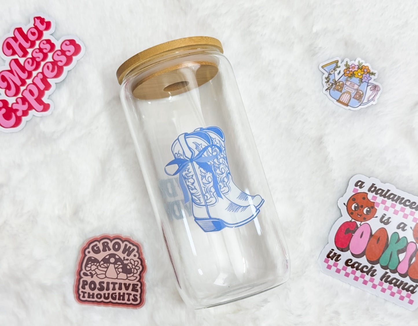 Howdy, Howdy 20 oz Glass Cup