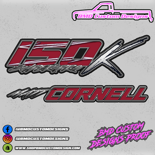 Drag Racing Name/Number Set