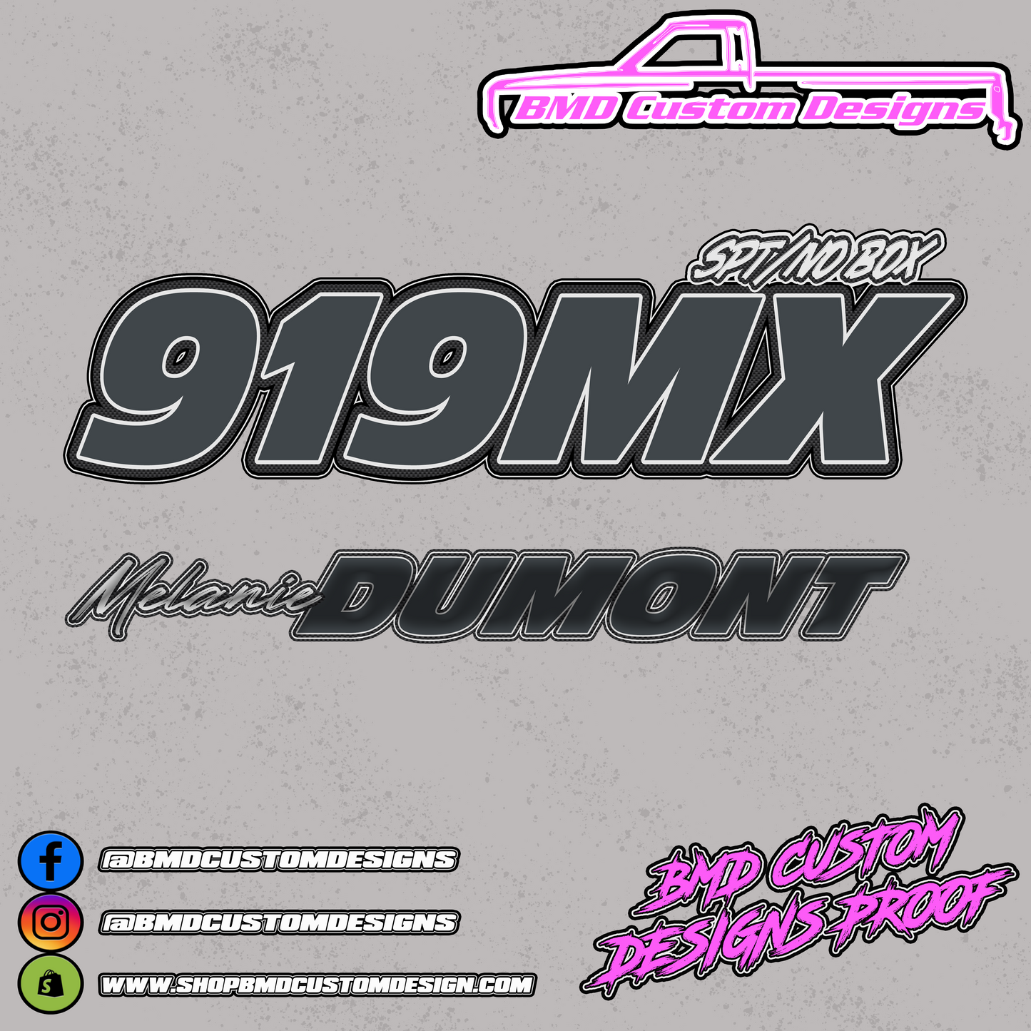 Drag Racing Name/Number Set