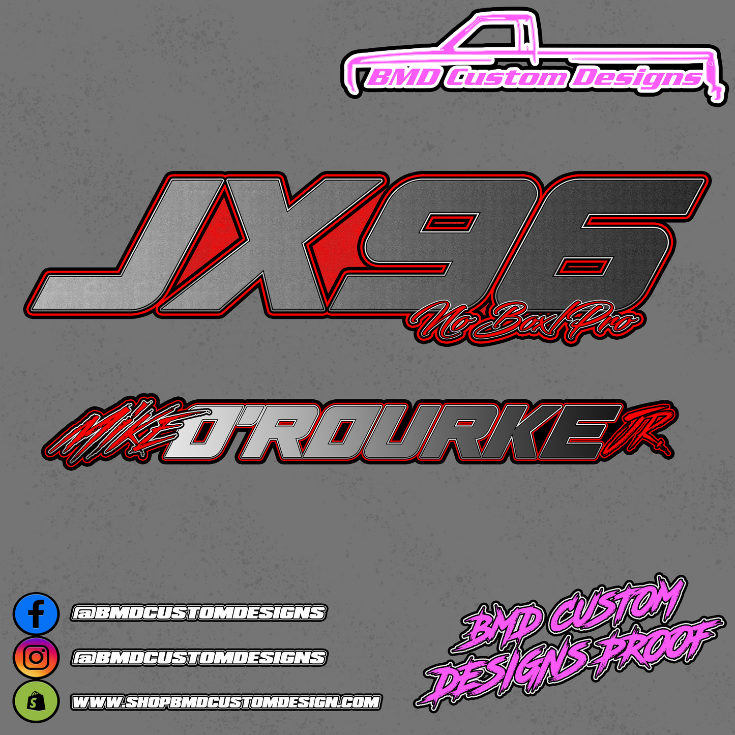 Drag Racing Name/Number Set