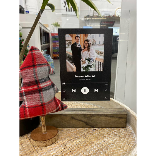 Spotify Plaques w/ Wood Stand
