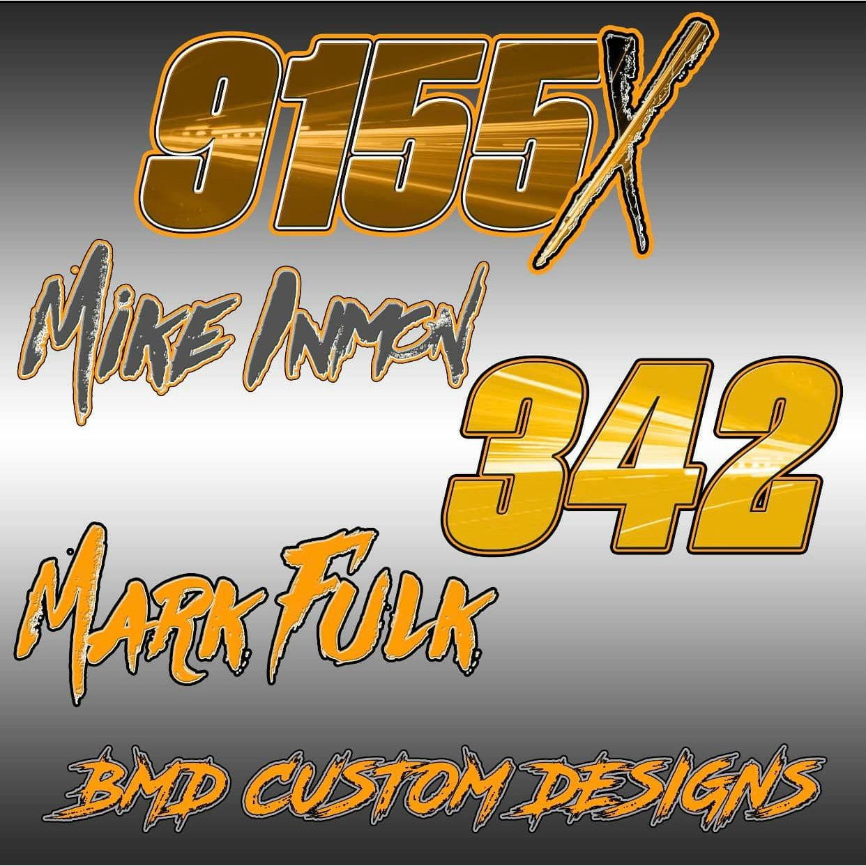 Drag Racing Name/Number Set's – bmdcustomdesigns