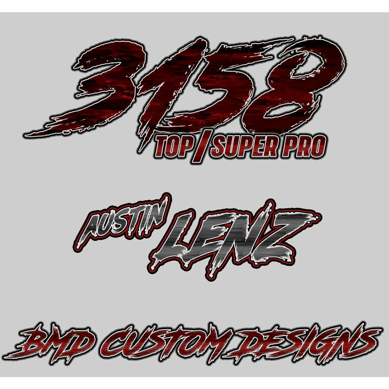Drag Racing Name/Number Set's – bmdcustomdesigns