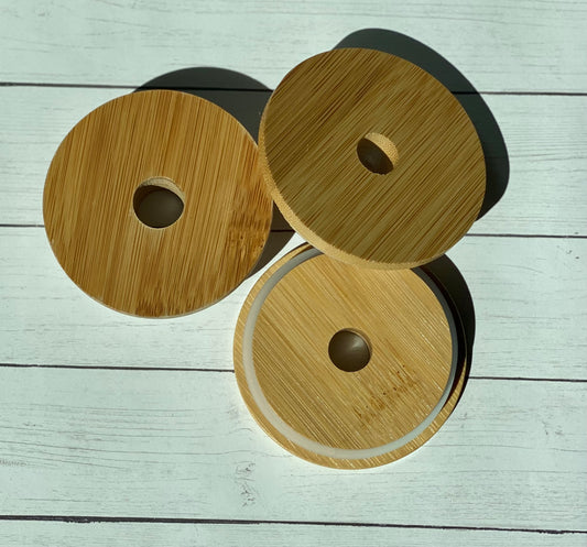 Bamboo Lid for Glass Can Cup's